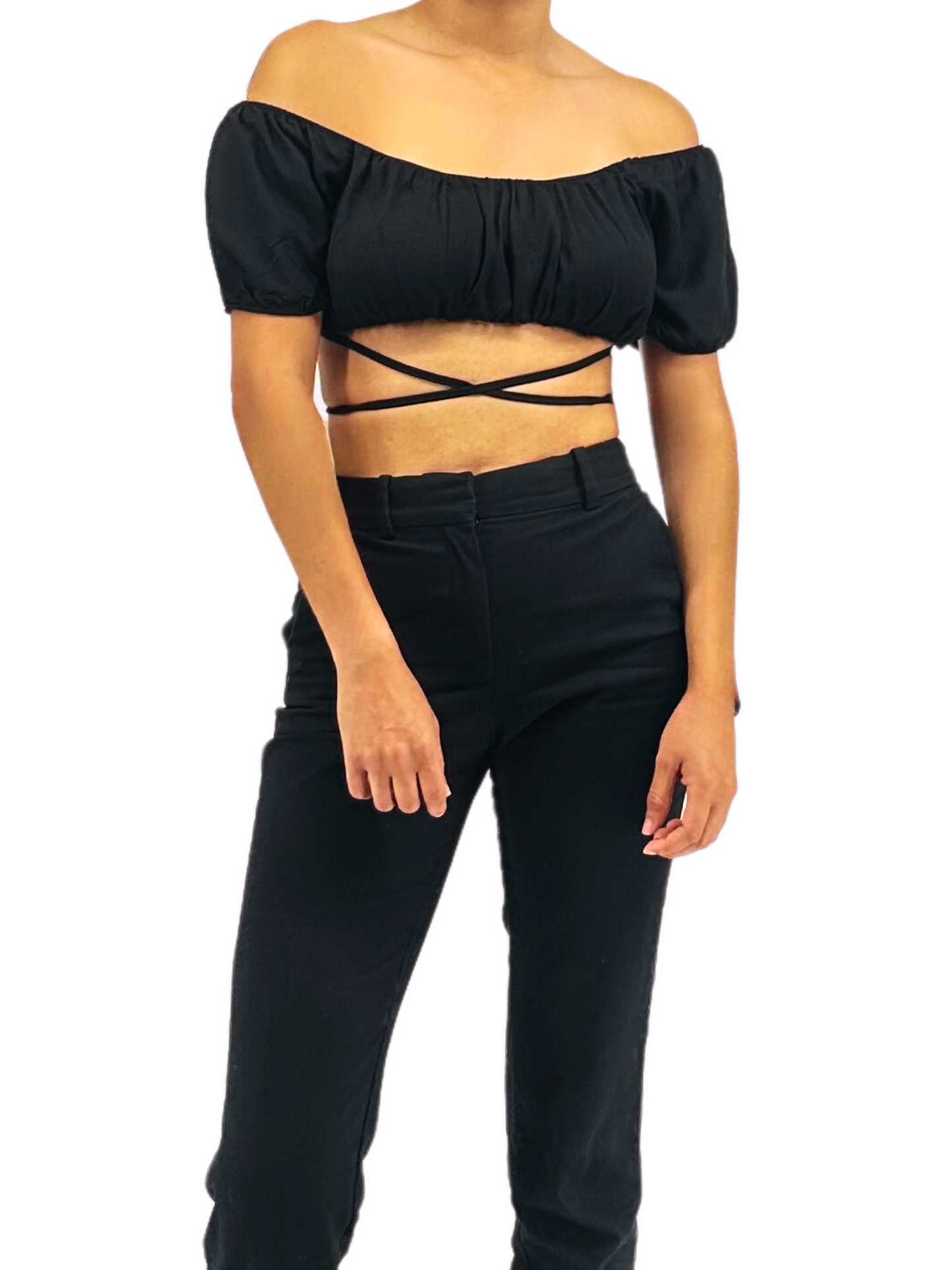 Black Crop-Top