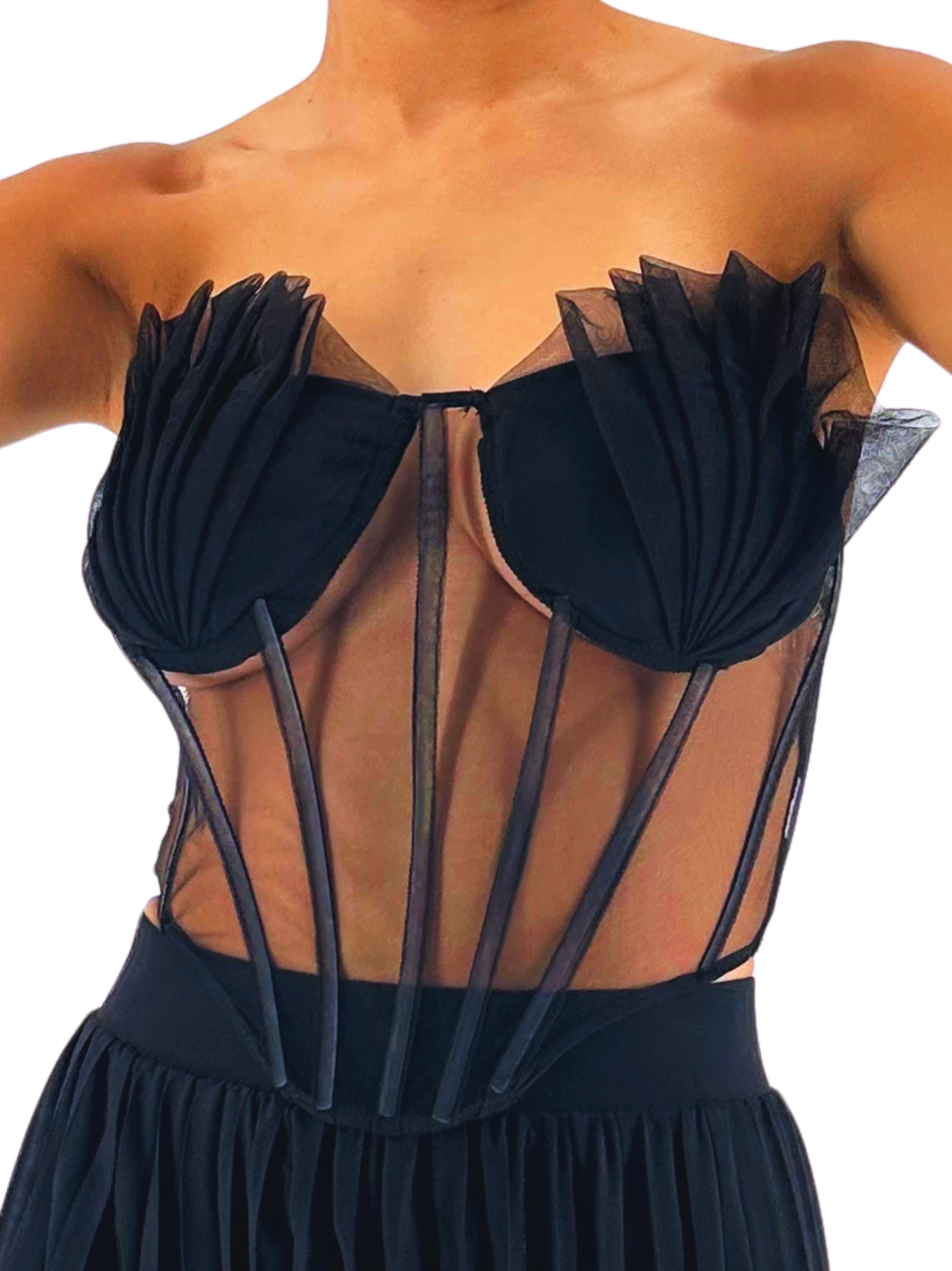 MESH BUSTIER TOP