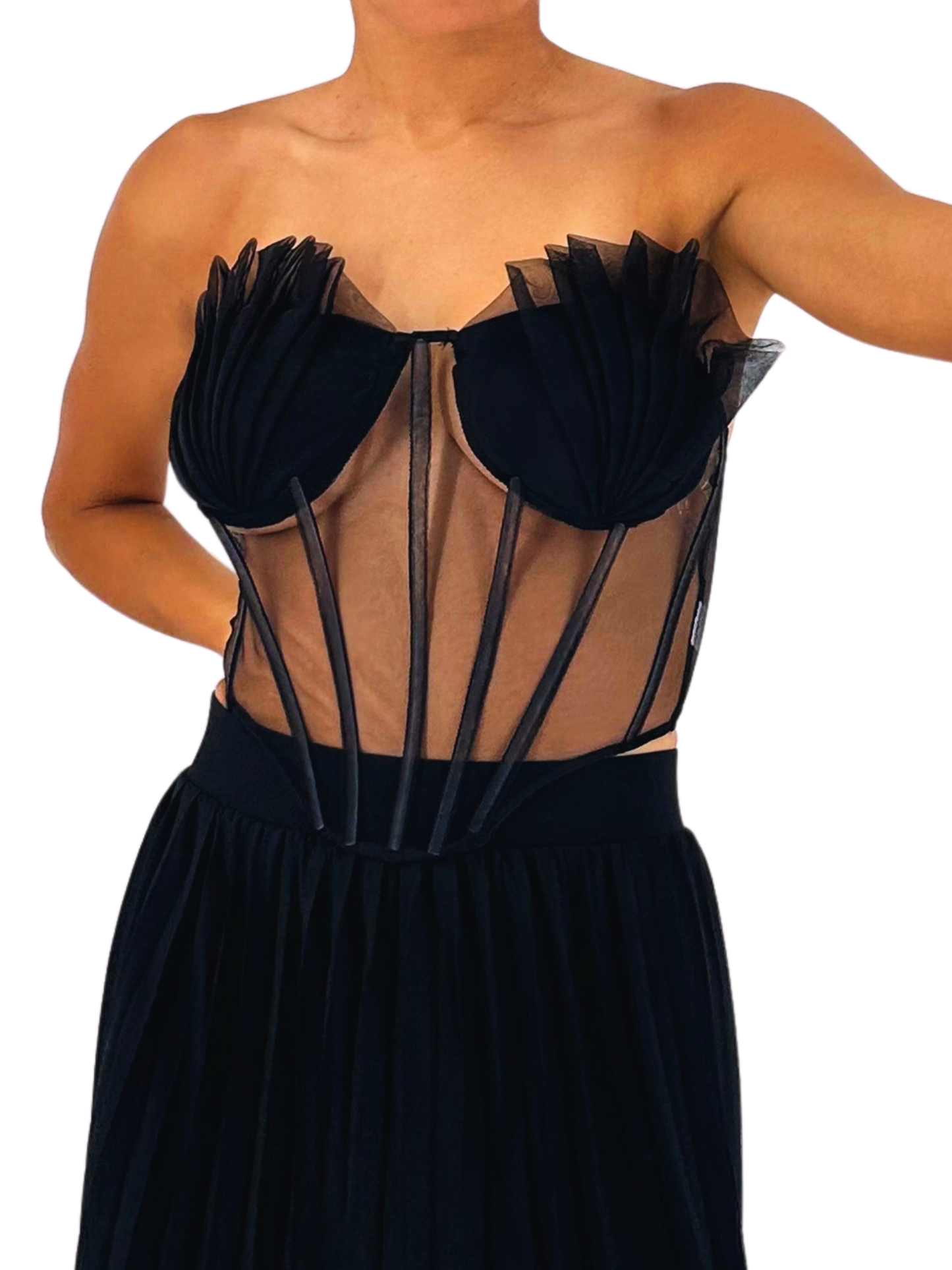 MESH BUSTIER TOP