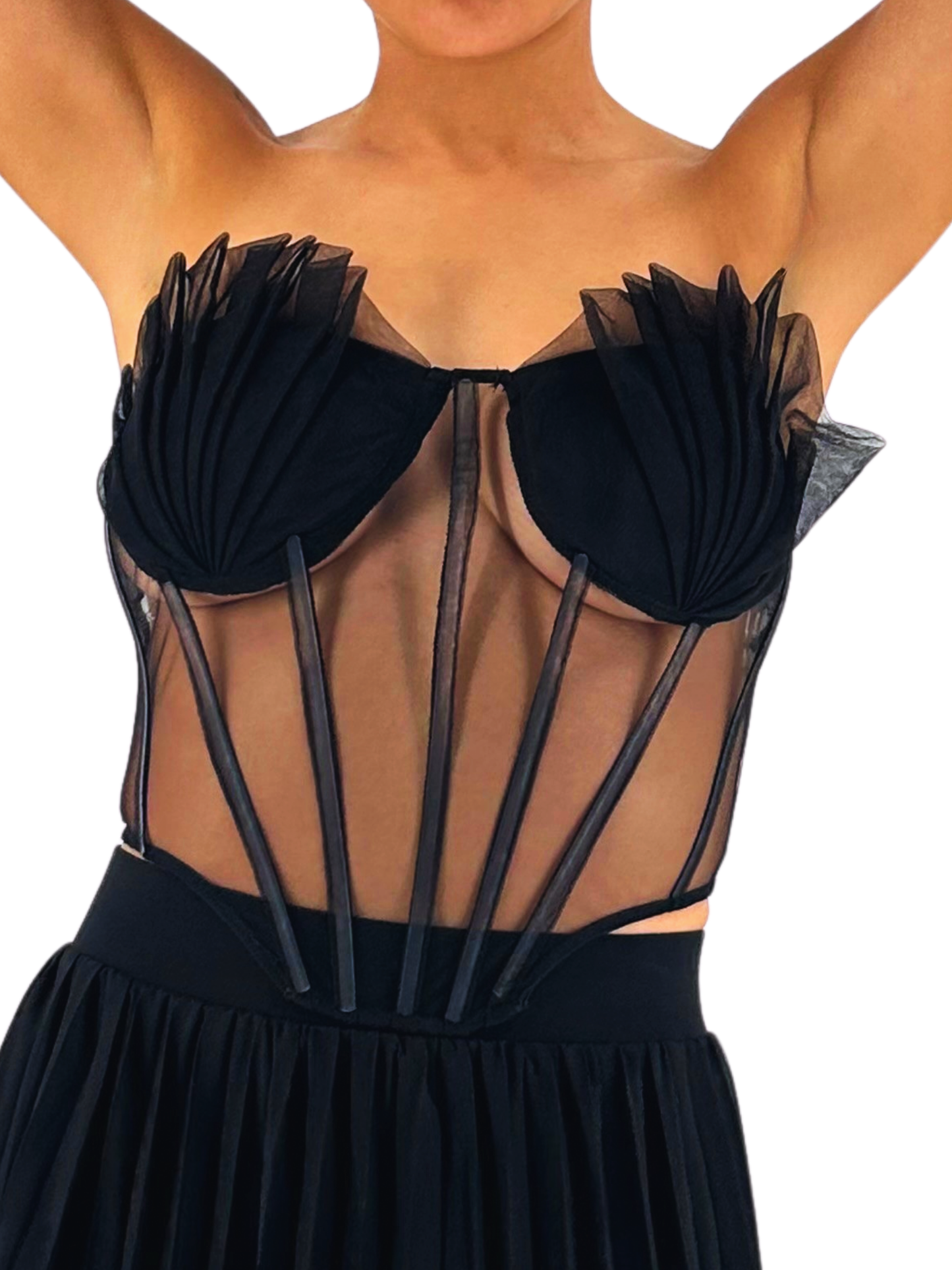 MESH BUSTIER TOP