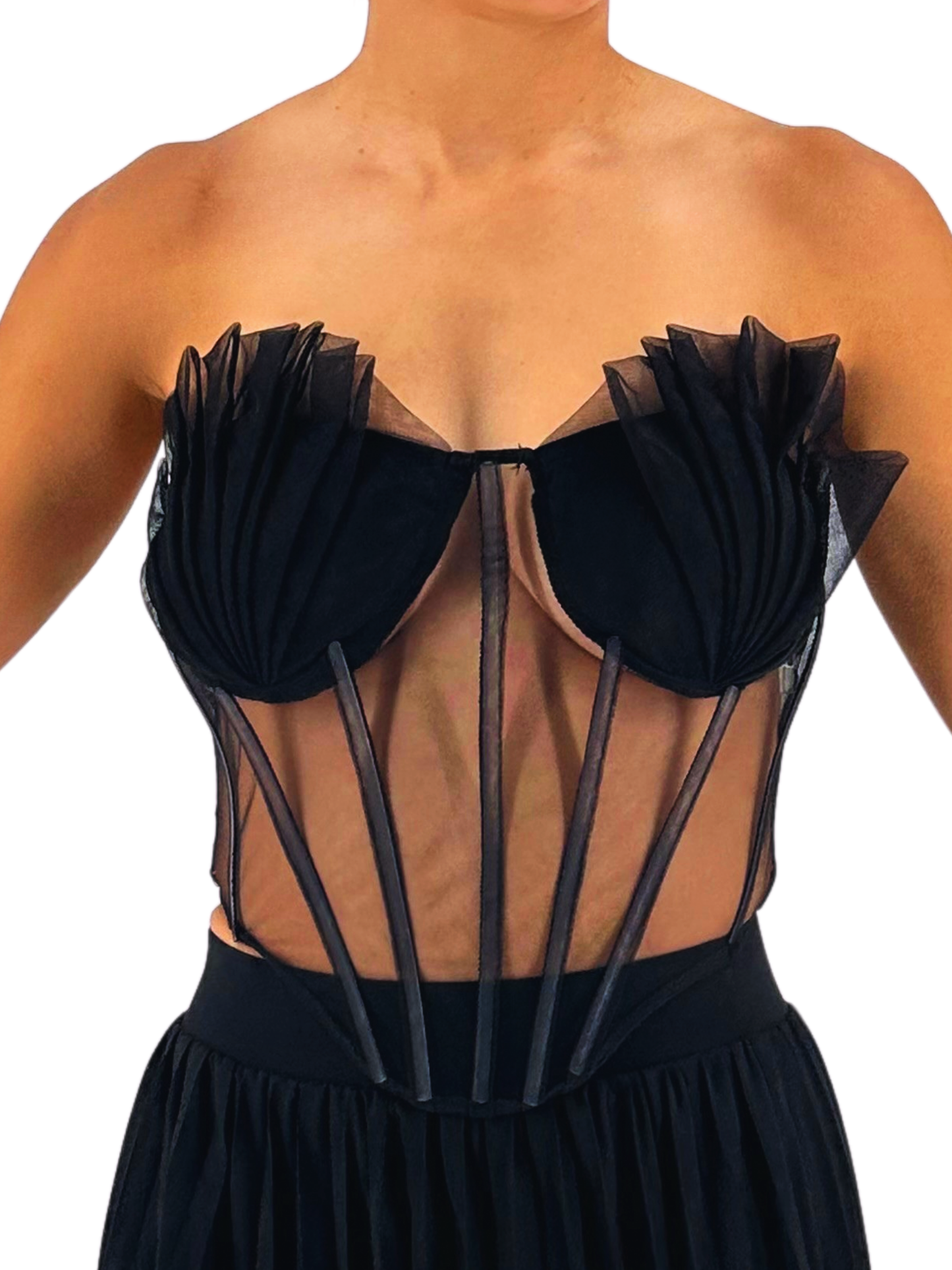 MESH BUSTIER TOP