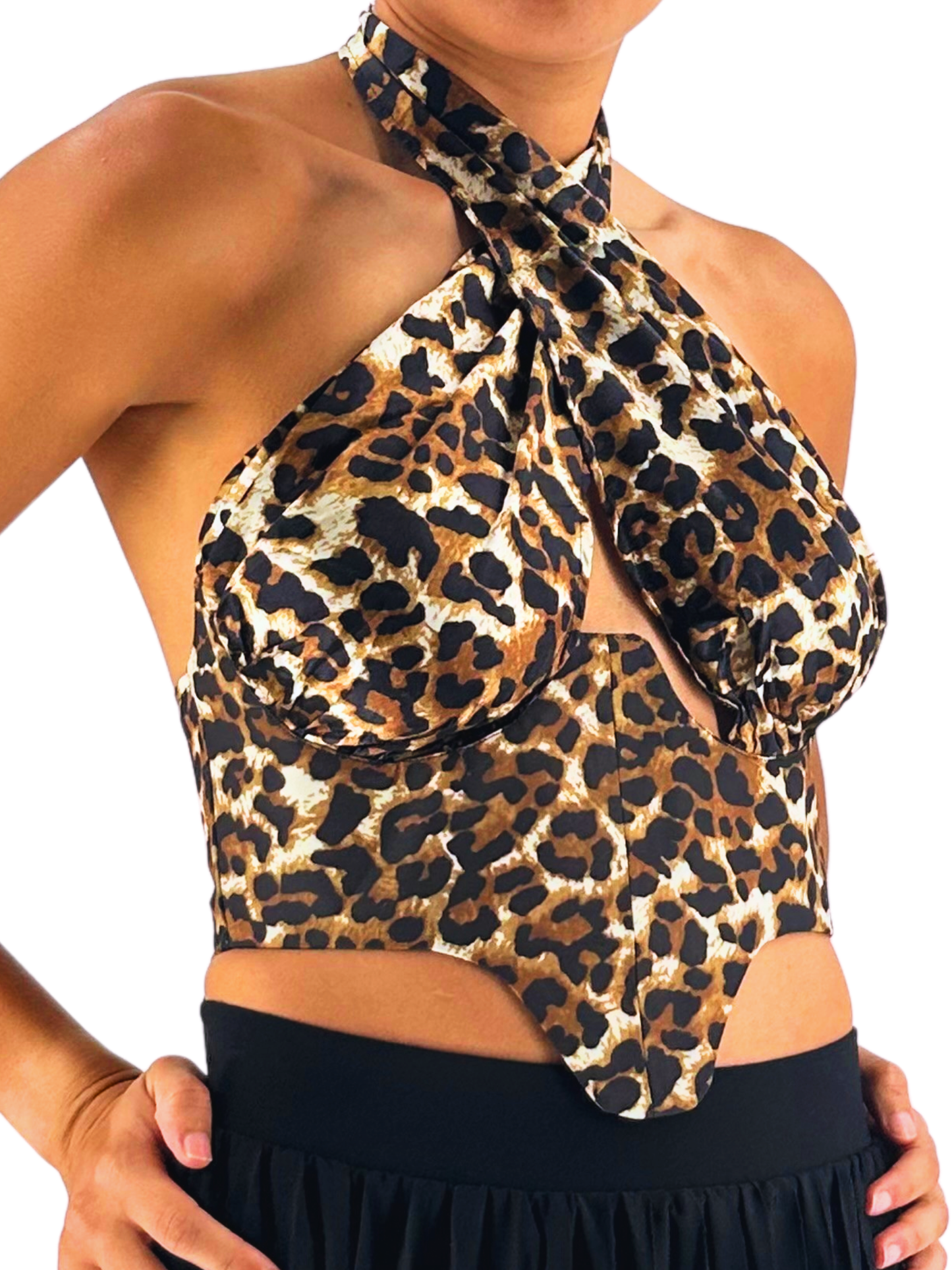 LEOPARD CROPTOP