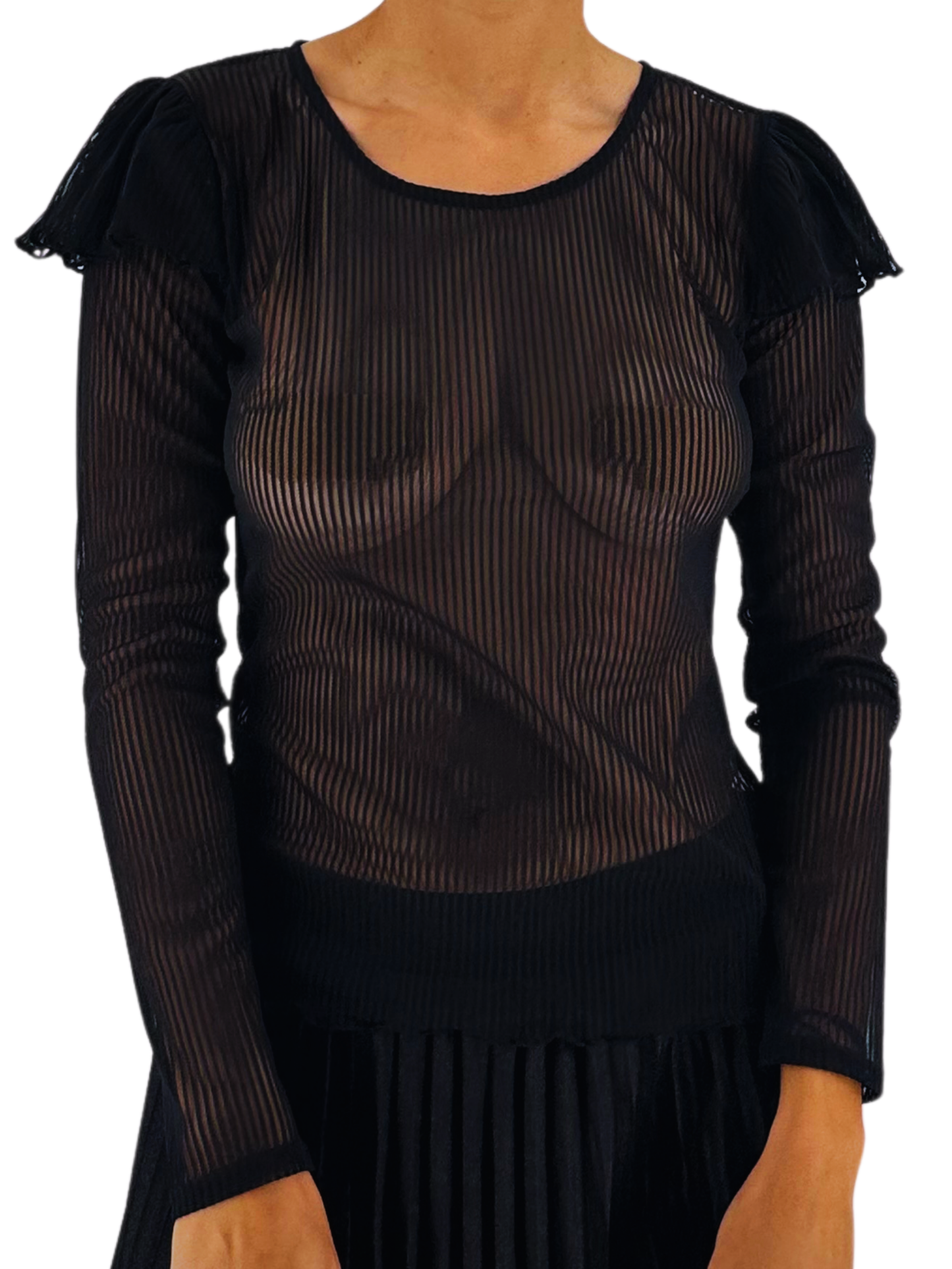 RUFFLE SLEEVE TOP