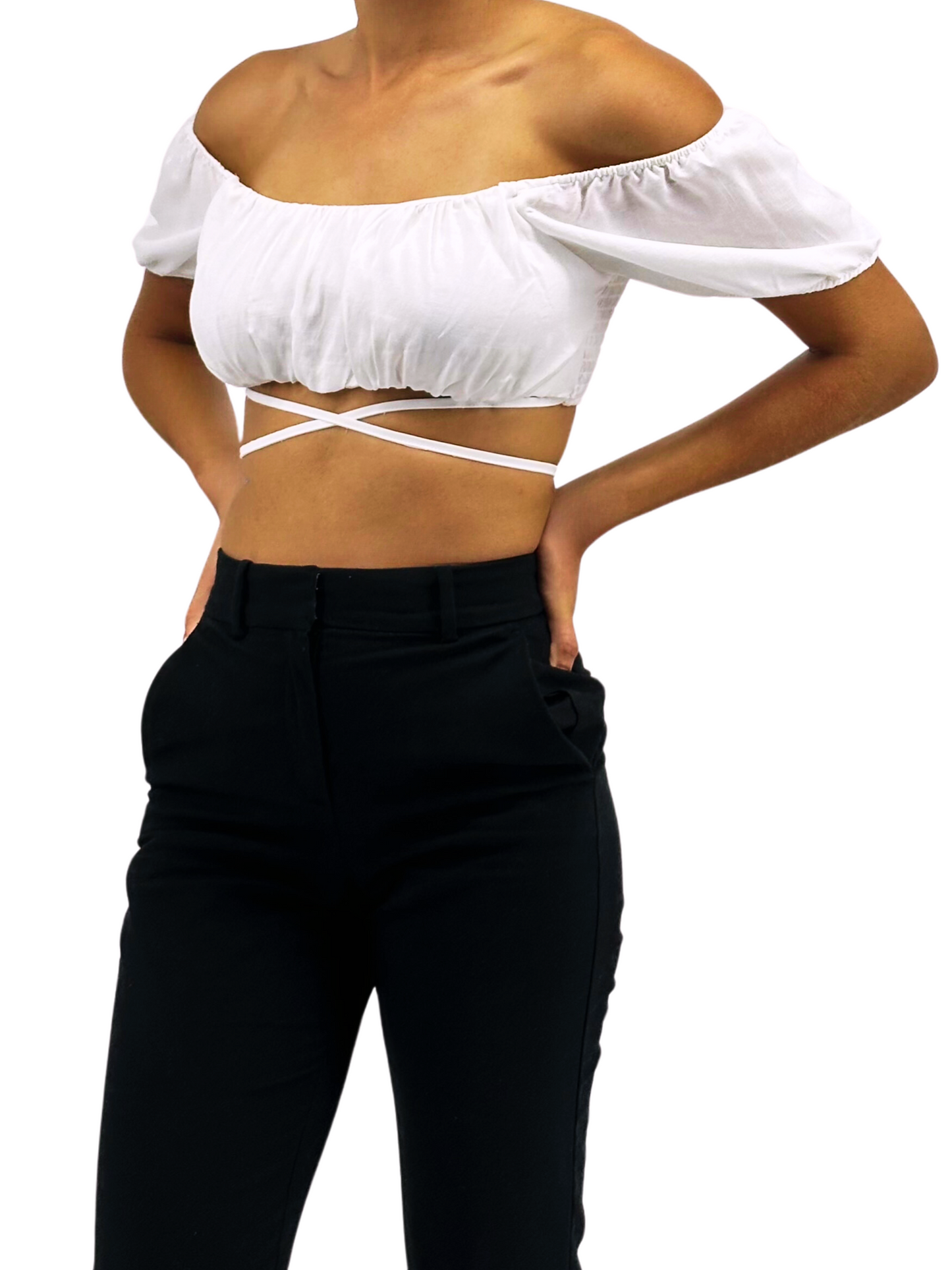 White Crop-Top